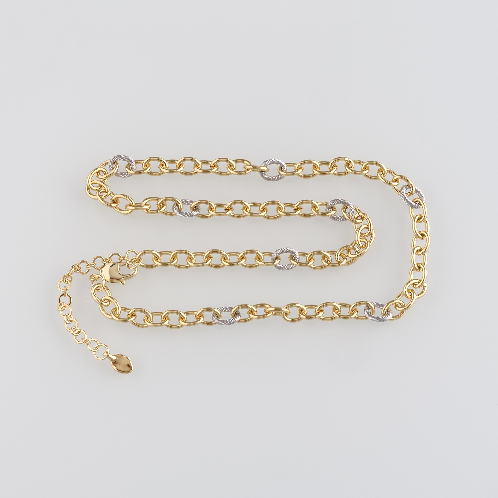 18K Gold Filled Oval Link Necklace,Cable Chain,Minimalist Necklace,Paper Clip Chain Necklace,Adjustable Necklace
