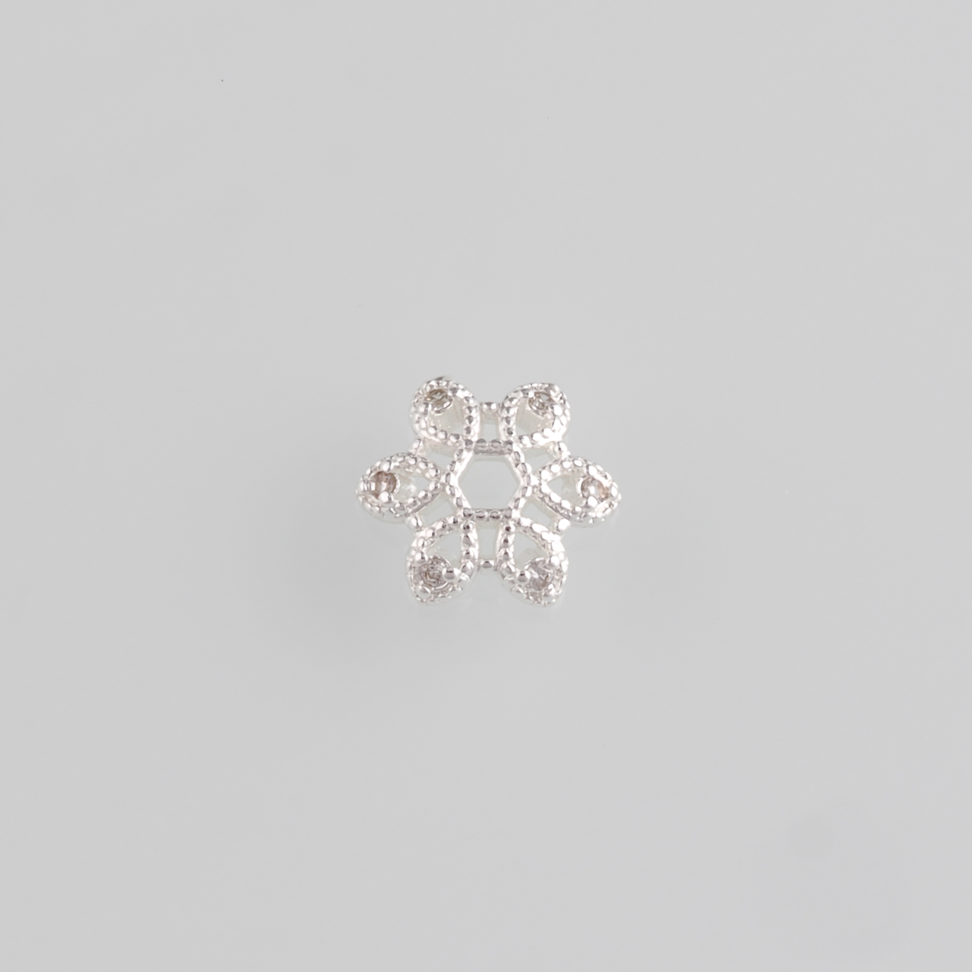 18K Gold Filled Flower Bead Caps,CZ Micro Pave Flower Bead Caps for Bracelet Jewelry Necklace Making Supply