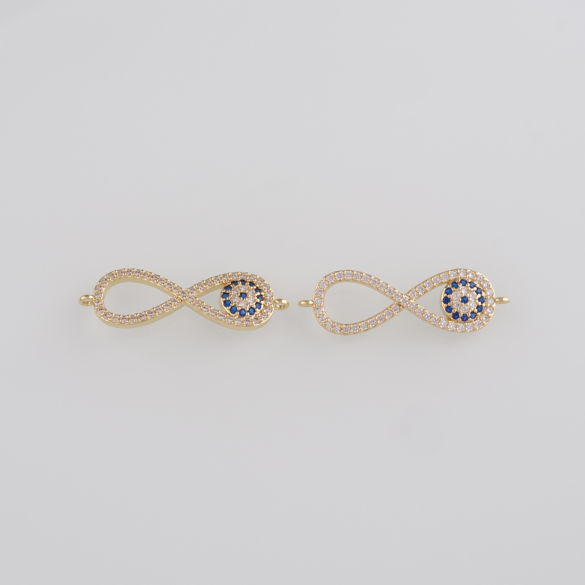 18K Gold Filled Infinity Connector,Dainty Infinity Charm Necklace Bracelet for DIY Jewelry Making Supply