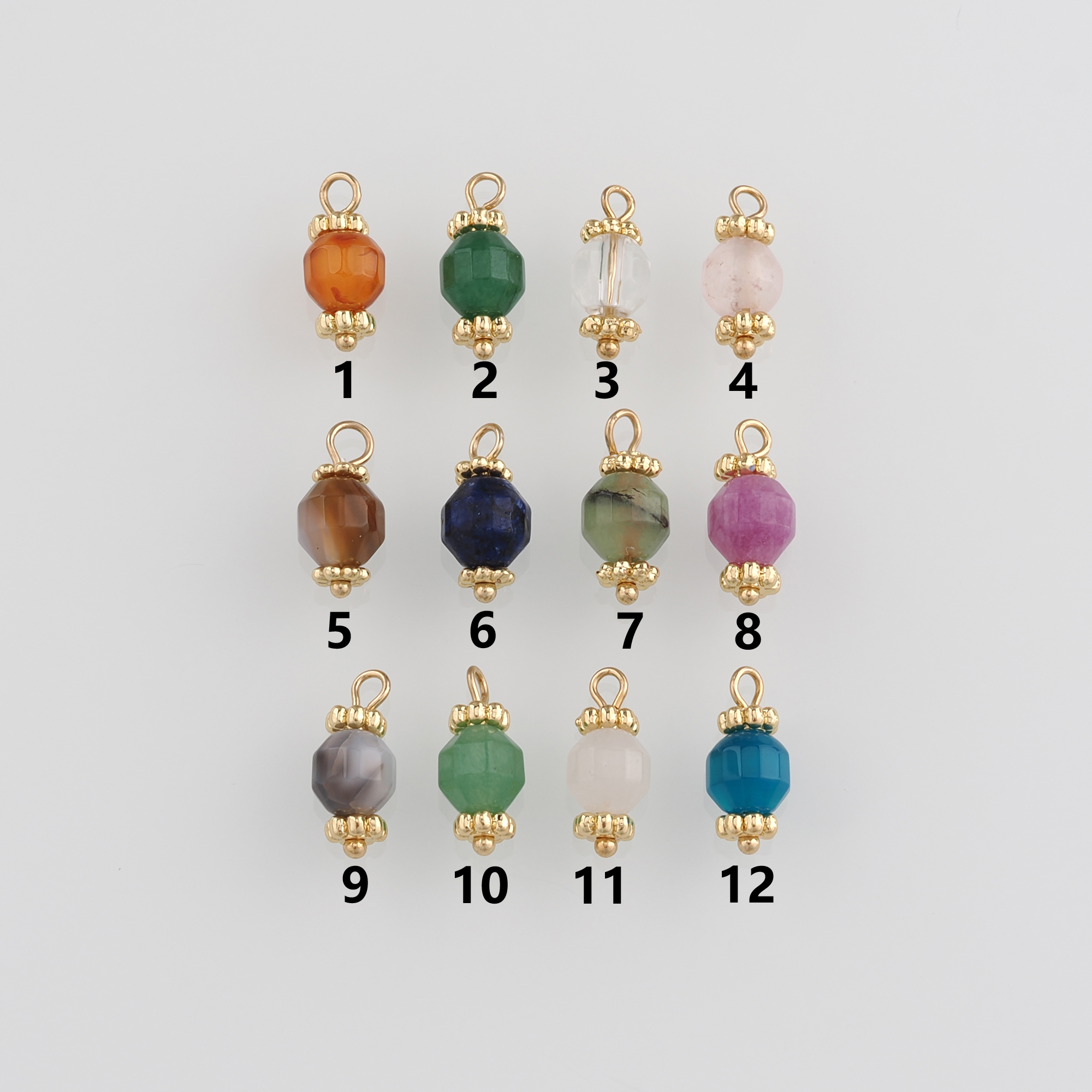 18K Gold Filled Geometric Pendant,Geometric Charm Earrings Necklace for DIY Jewelry Making Supply