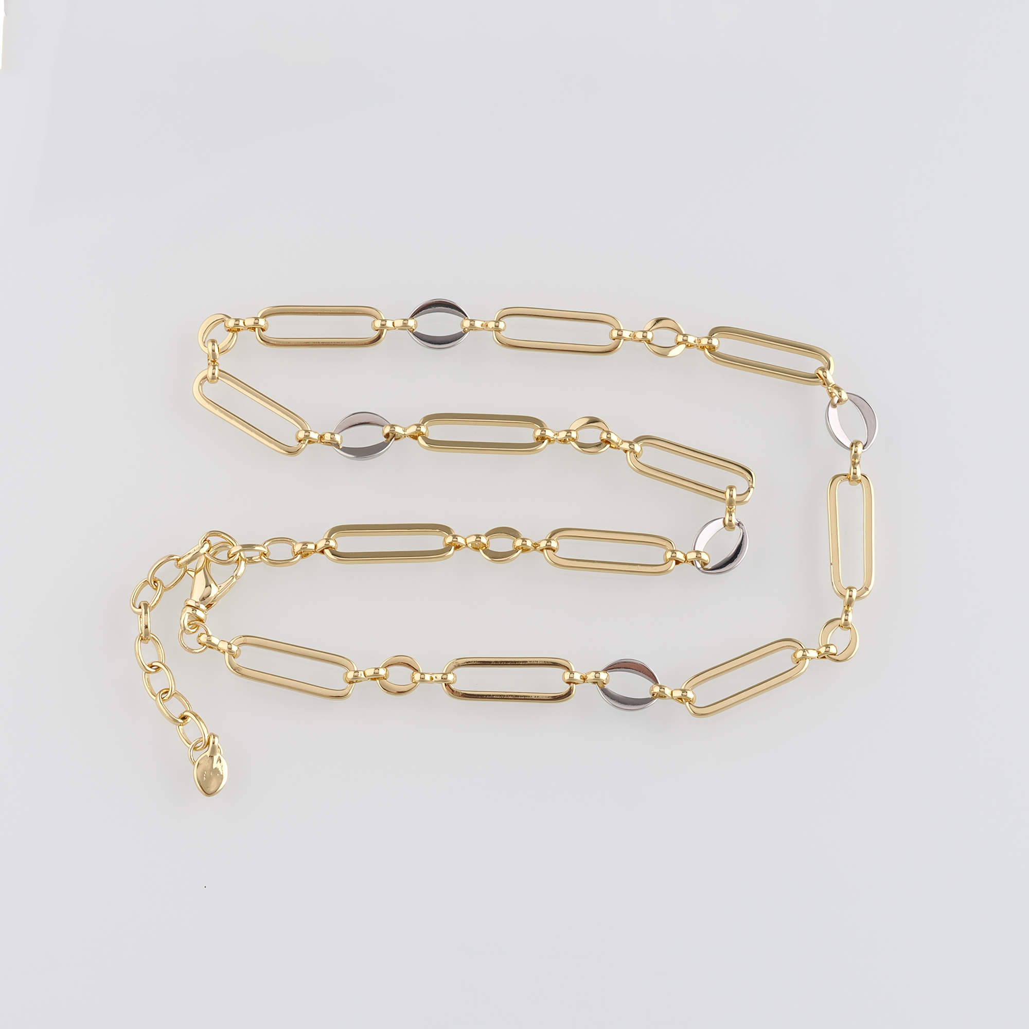 18K Gold Filled Paper Clip Link Necklace,Cable Chain,Minimalist Necklace,Paper Clip Chain Necklace,Adjustable Necklace