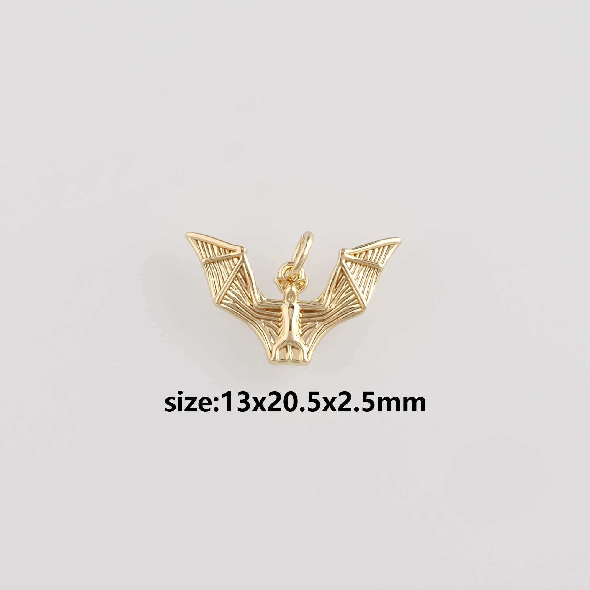 18K Gold Filled Bat Pendant,Dainty Bat Charm Earrings Necklace for DIY Jewelry Making Supply