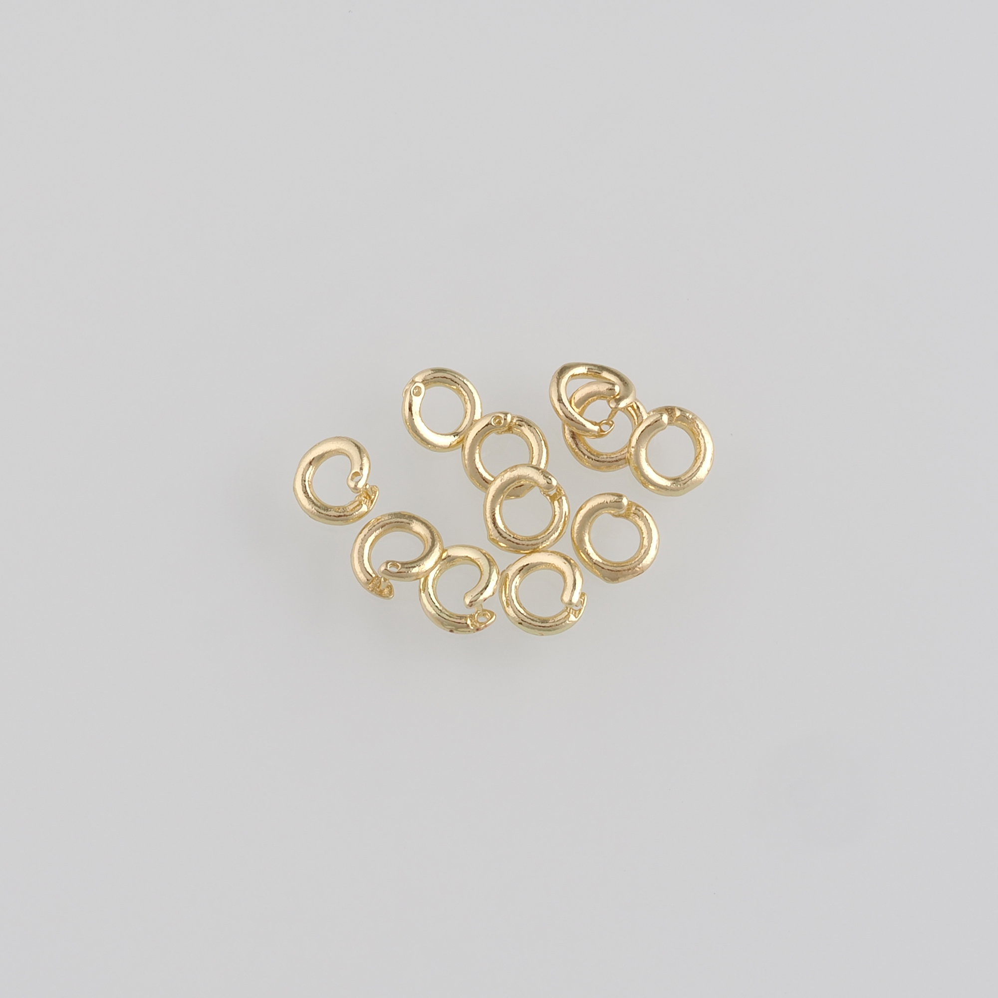 20pcs 18K Gold Filled Jump Rings,Dainty O Shaped Open Jump Rings Bulk,Gold Split Rings for DIY Jewelry Making Supply Findings