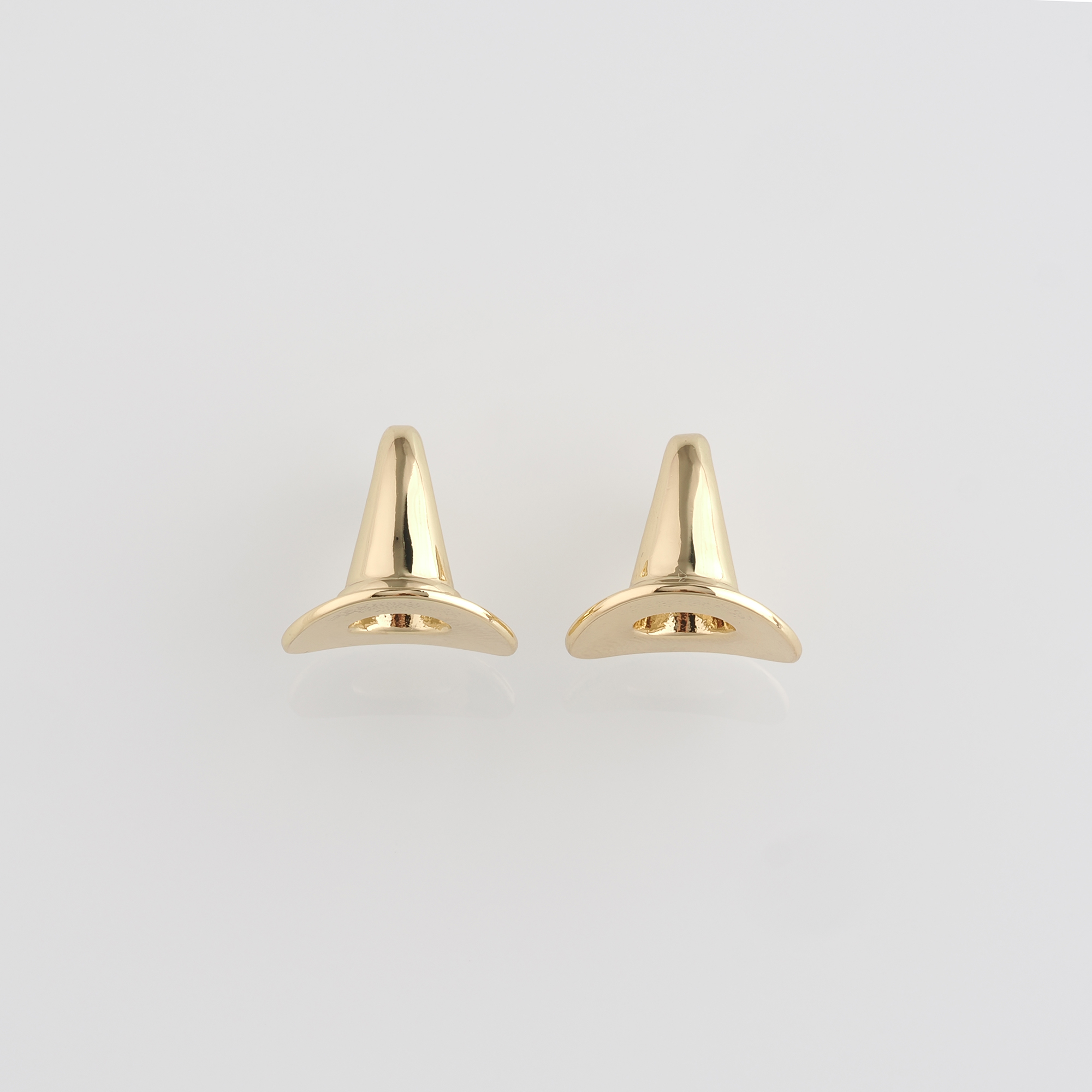 18K Gold Filled Magic Hat Pendant,Witch Wizard Hat Charm Earrings Necklace for DIY Jewelry Making Supply