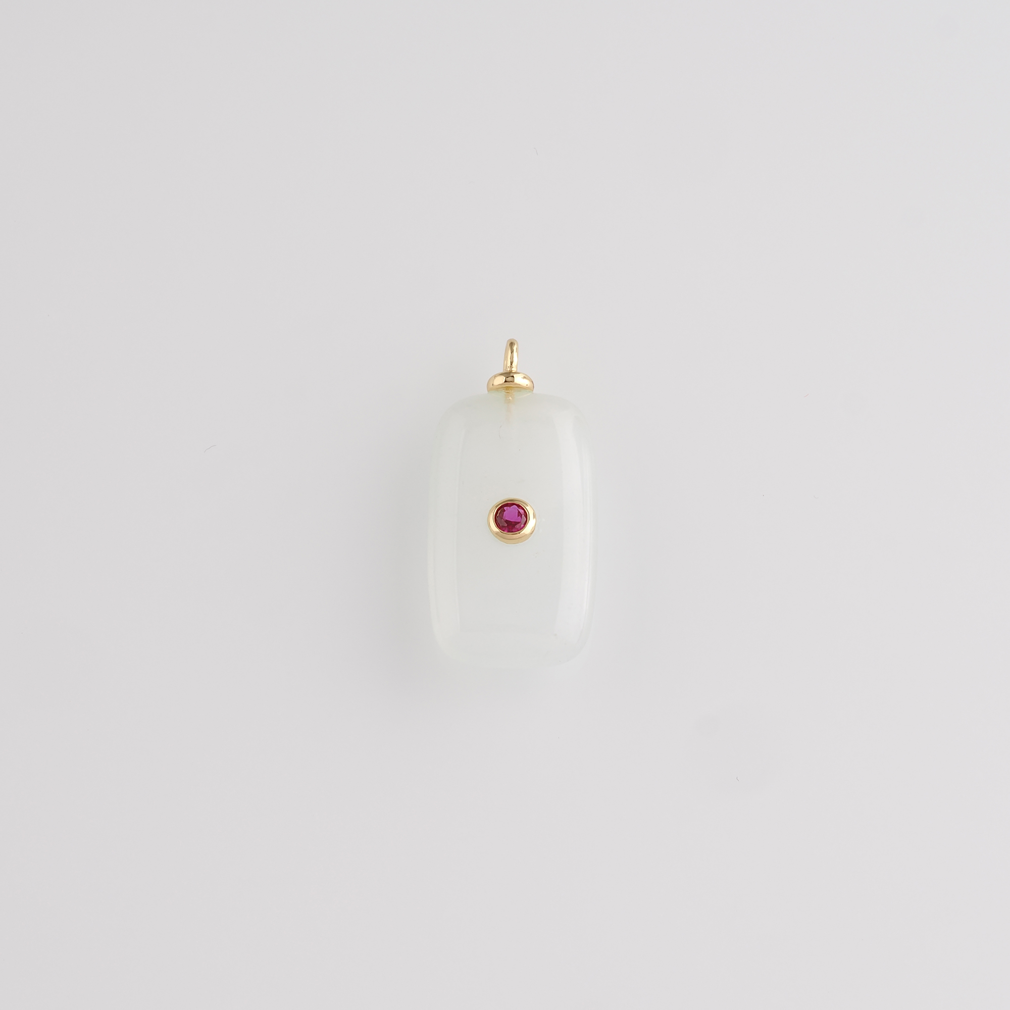 18K Gold Filled Rectangle Pendant,Natural Stone Charm Earrings Necklace for DIY Jewelry Making Supply