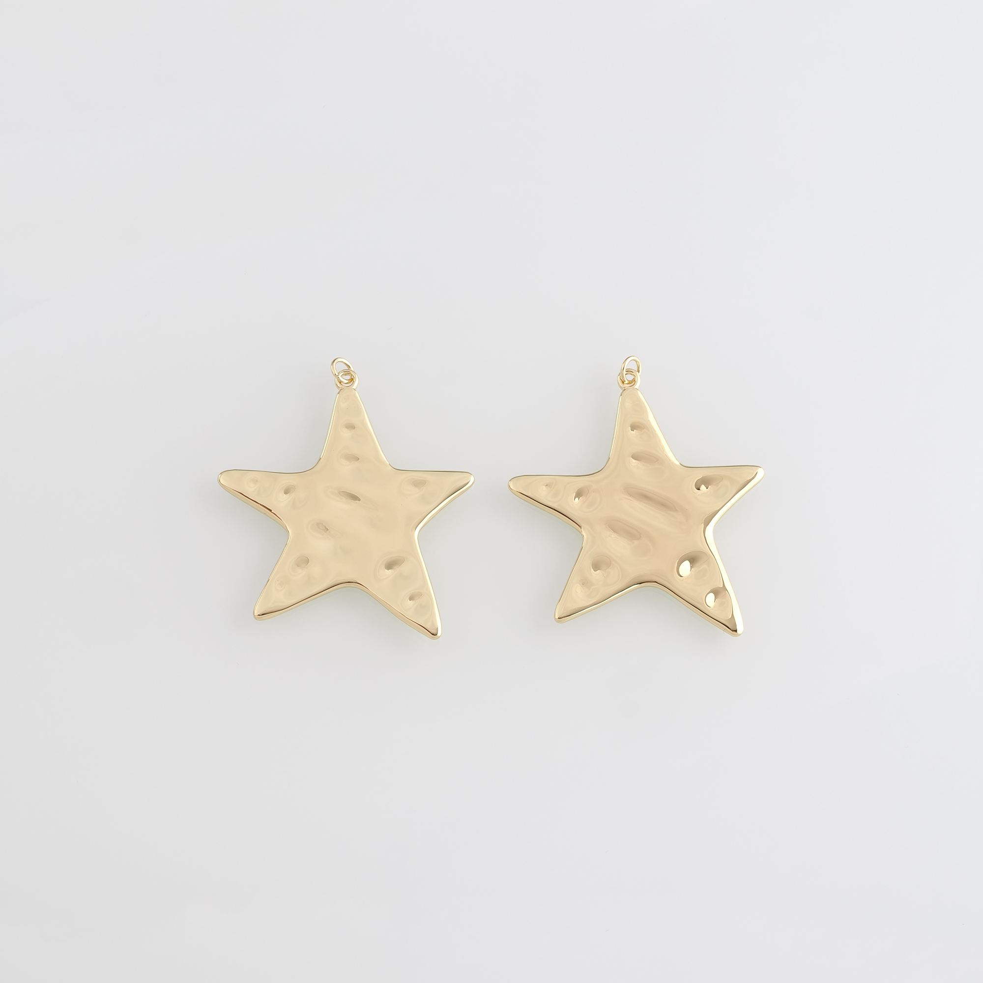 18K Gold Filled Star Pendant,Celestial Charm Earrings Necklace for DIY Jewelry Making Supply