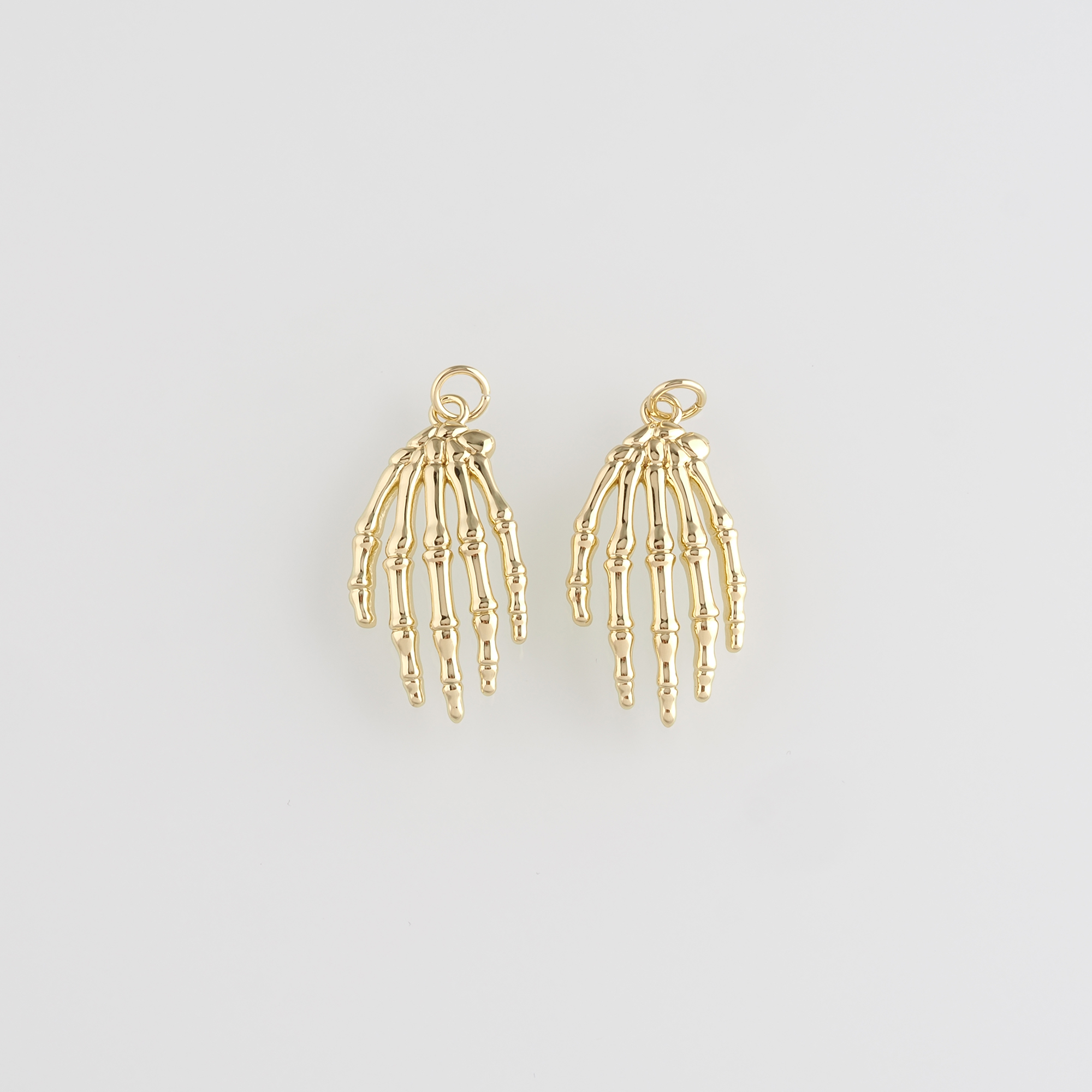 18K Gold Filled Hand Pendant,Dainty Hand Charm Earrings Necklace for DIY Jewelry Making Supply