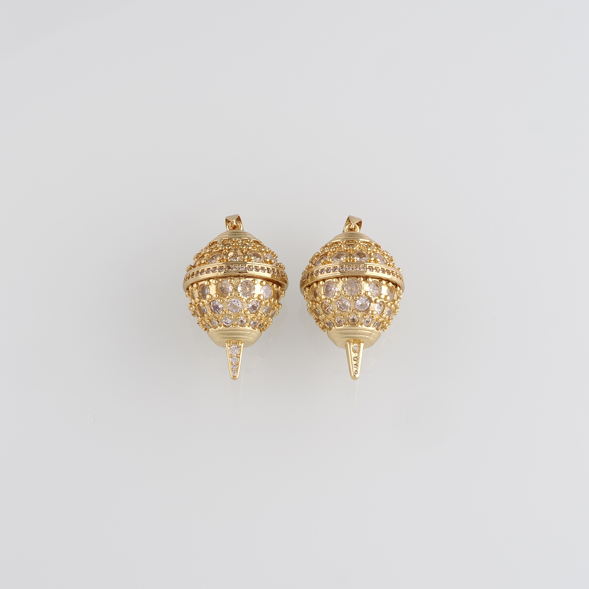 18K Gold Filled Hot Air Balloon Pendant,CZ Micro Pave Hot Air Balloon Charm Earrings Necklace for DIY Jewelry Making Supply