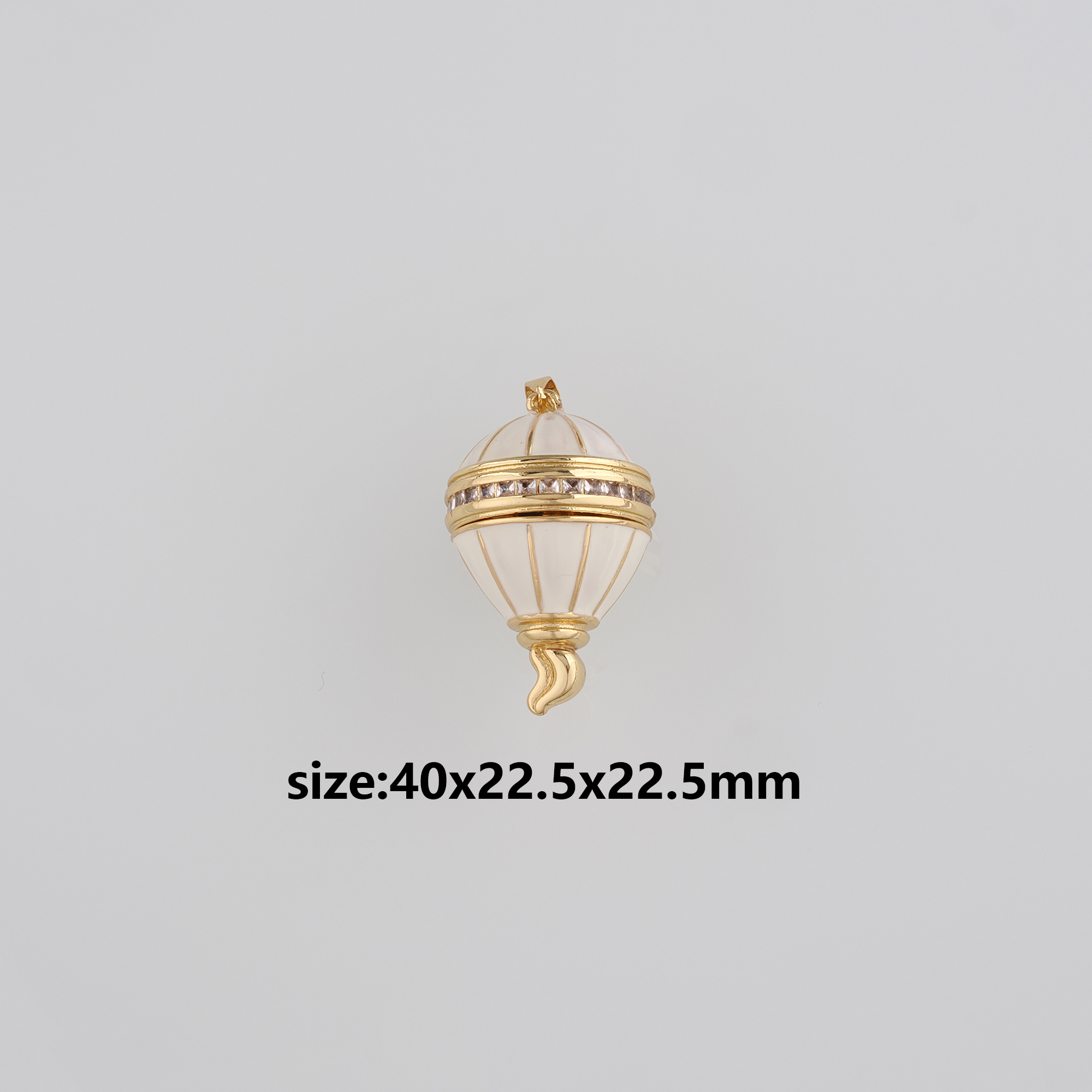 18K Gold Filled Hot Air Balloon Pendant,Enamel Hot Air Balloon Charm Earrings Necklace for DIY Jewelry Making Supply