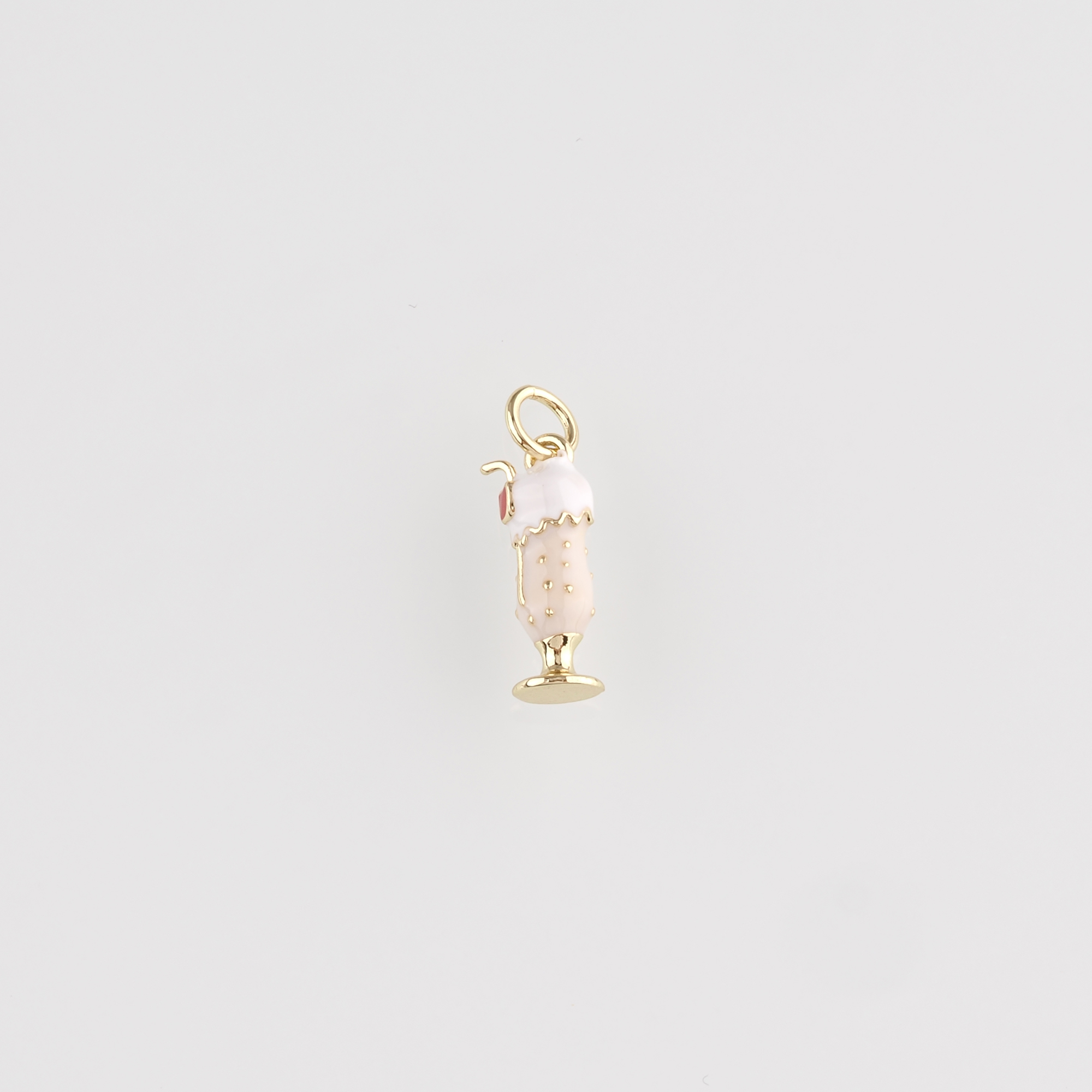 18K Gold Filled Beer Pendant,Enamel Candy Cane Charm Earrings Necklace for DIY Jewelry Making Supply