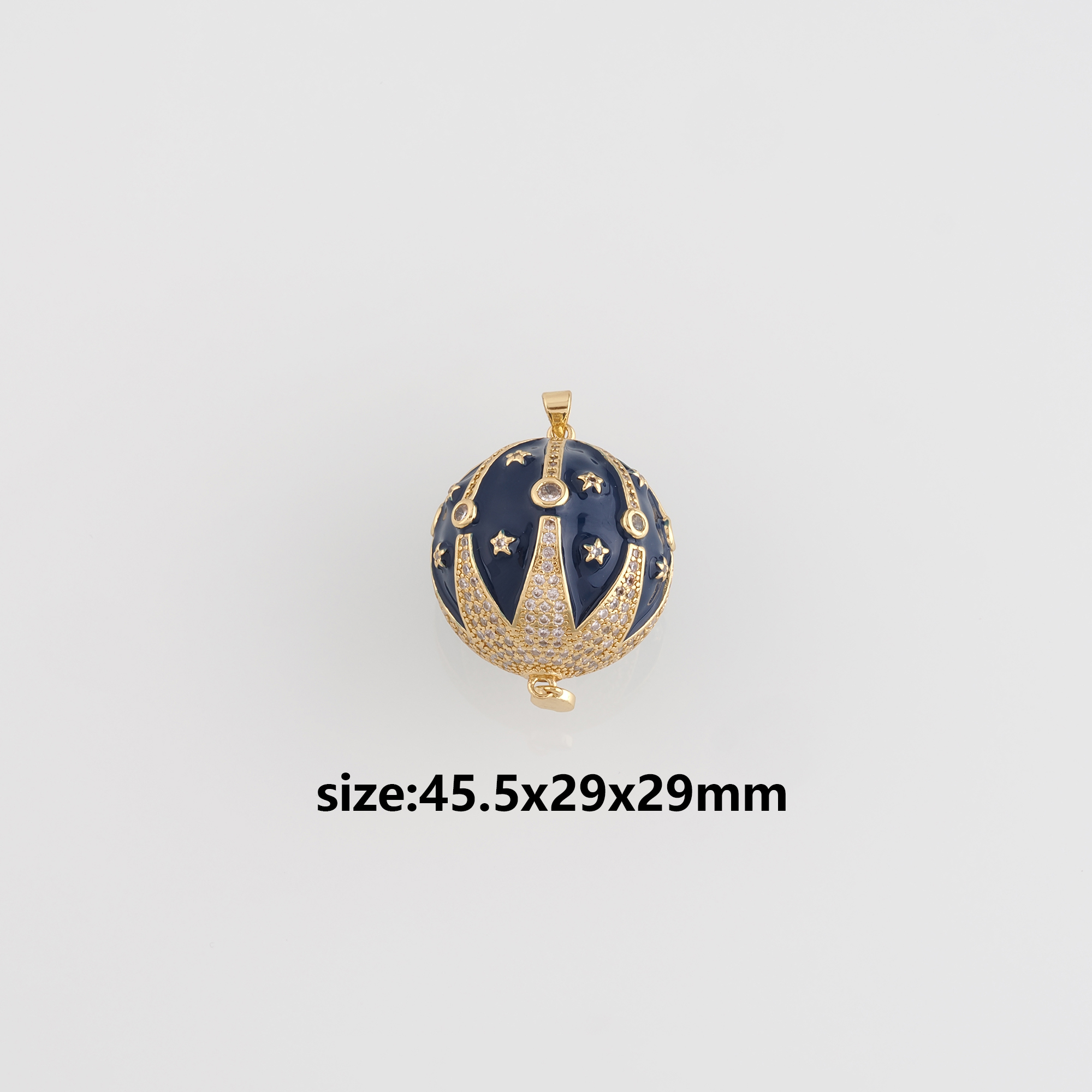 18K Gold Filled Oval Pendant,CZ Micro Pave Oval Charm Earrings Necklace for DIY Jewelry Making Supply