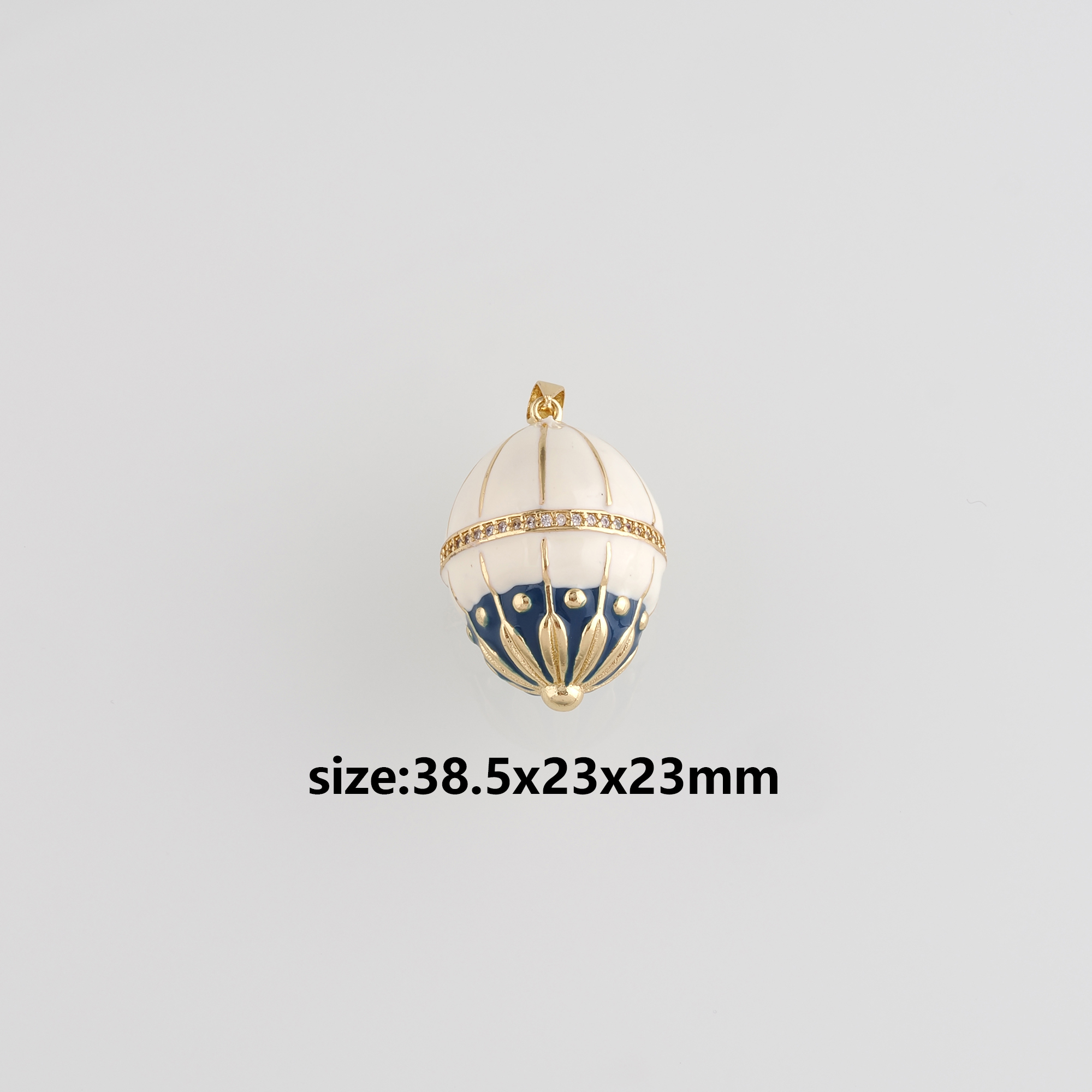 18K Gold Filled Oval Pendant,Enamel Oval Charm Earrings Necklace for DIY Jewelry Making Supply