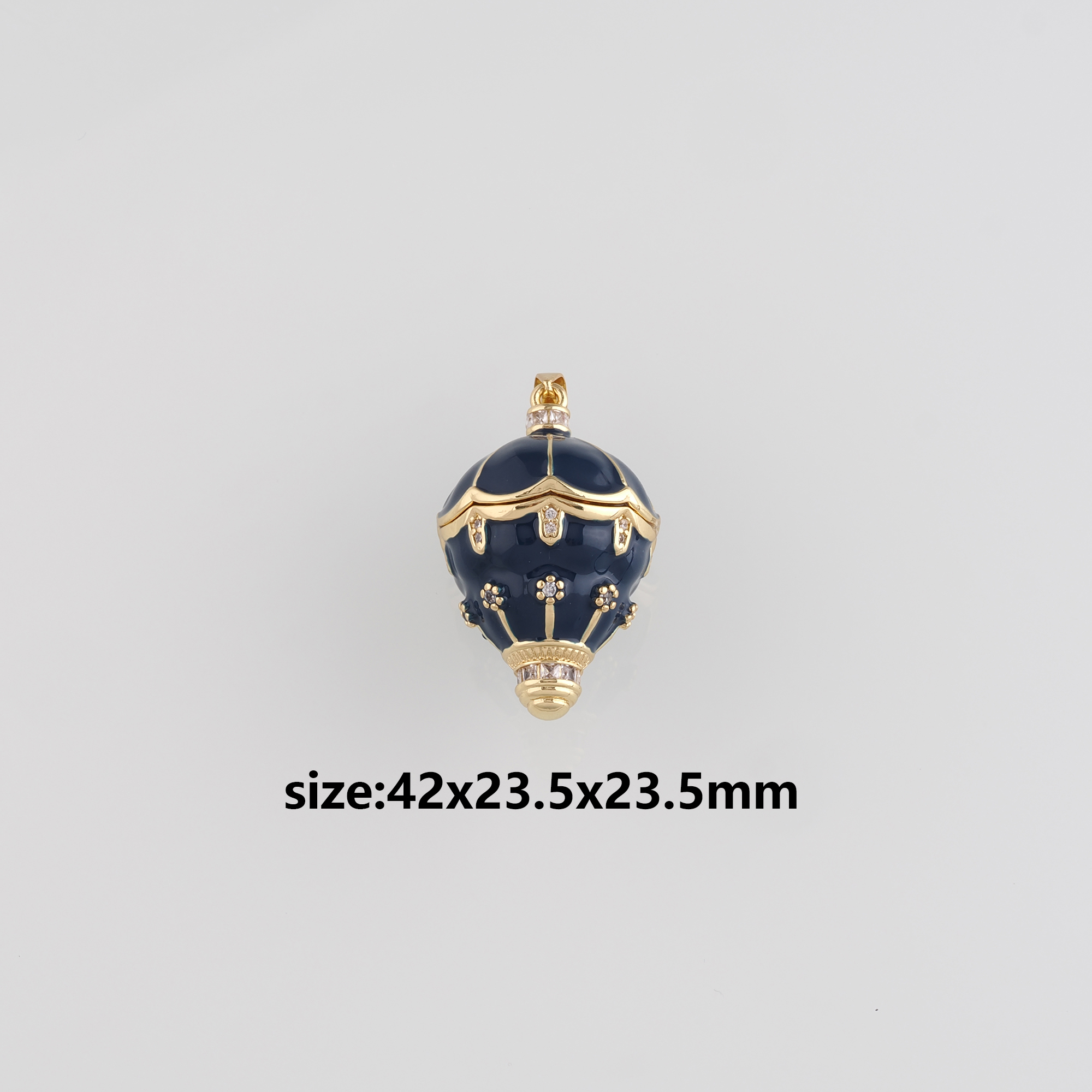 18K Gold Filled Hot Air Balloon Pendant,Enamel Hot Air Balloon Charm Earrings Necklace for DIY Jewelry Making Supply