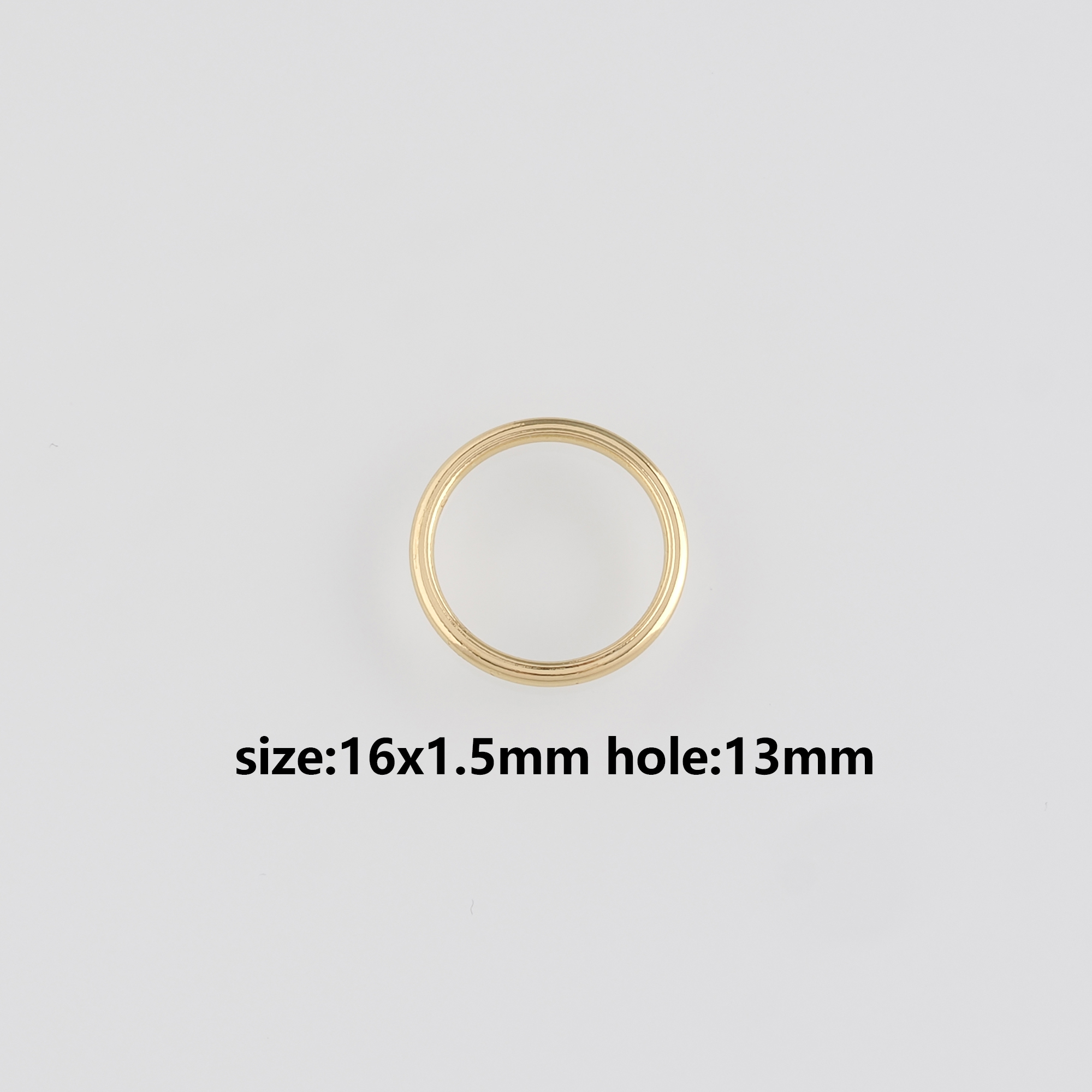 18K Gold Filled Closed Ring,Gold O Shaped Ring Necklace Bracelet for DIY Jewelry Making Supply